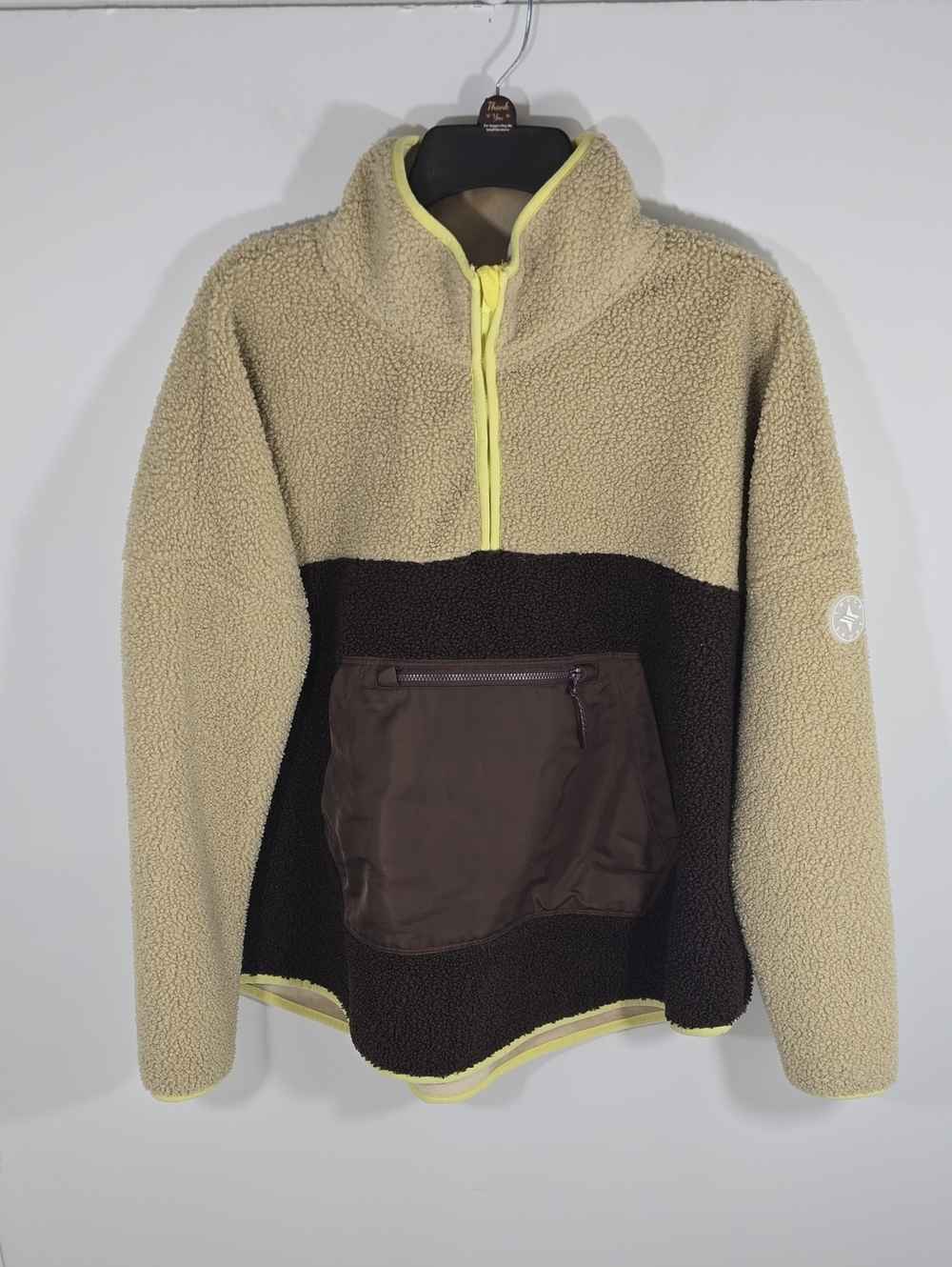{Tnuck Sport} Brown Fleece Cady Quarter Zip - SIZE XS - Picture 6 of 16